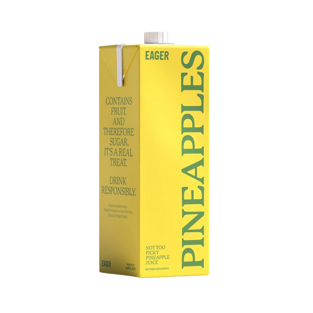EAGER 100% CLOUDY PRESSED PINEAPPLE JUICE NFC 1 LTR