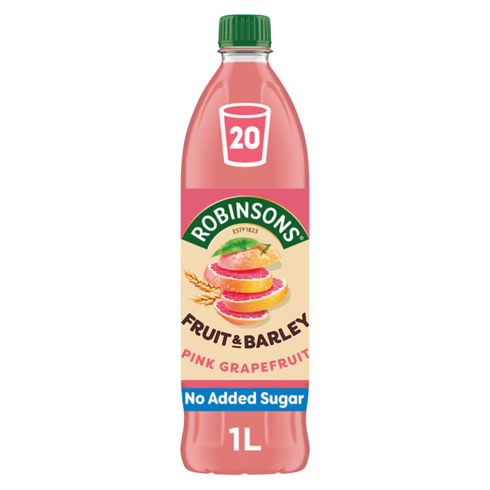 ROBINSONS SQUASH BARLEY PINK GRAPEFRUIT 12 X 1L
