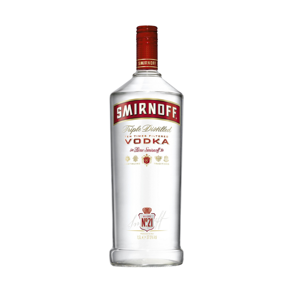 SMIRNOFF RED LABEL VODKA 37.5% 1.5 LTR