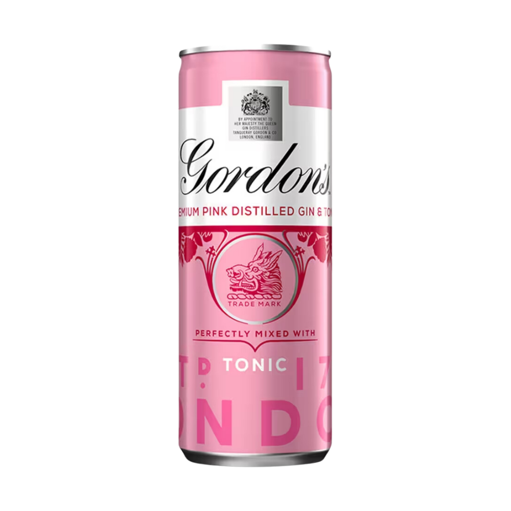 GORDONS PINK & TONIC CANS 12 X 250ML
