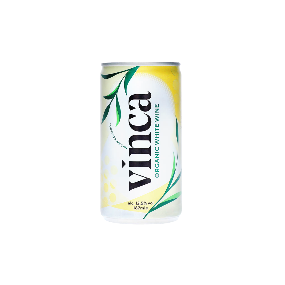 VINCA ORGANIC WHITE WINE CANS 12 X 187ML