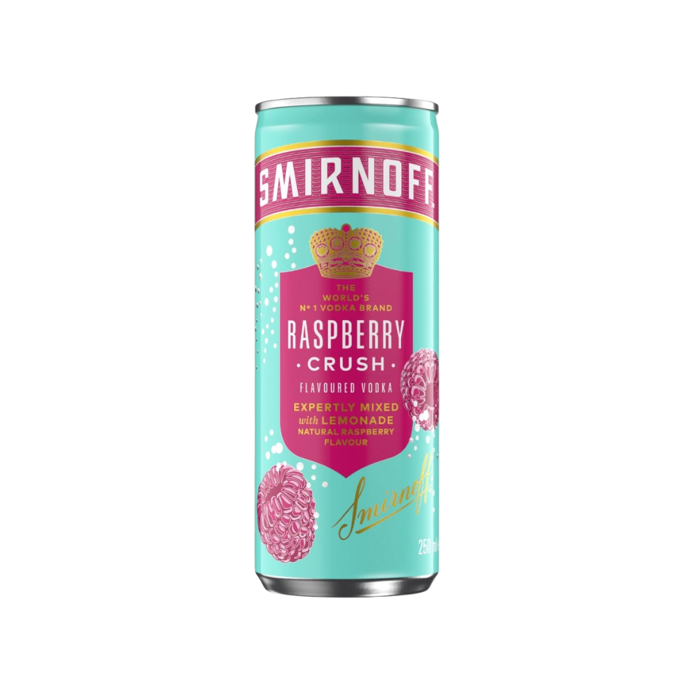 SMIRNOFF RASPBERRY CRUSH & LEMONADE 4.5% 250 ML