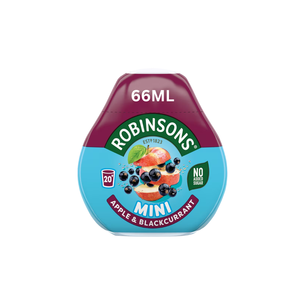 ROBINSONS SQUASH MINI APPLE & BLACK 6 X 66ML