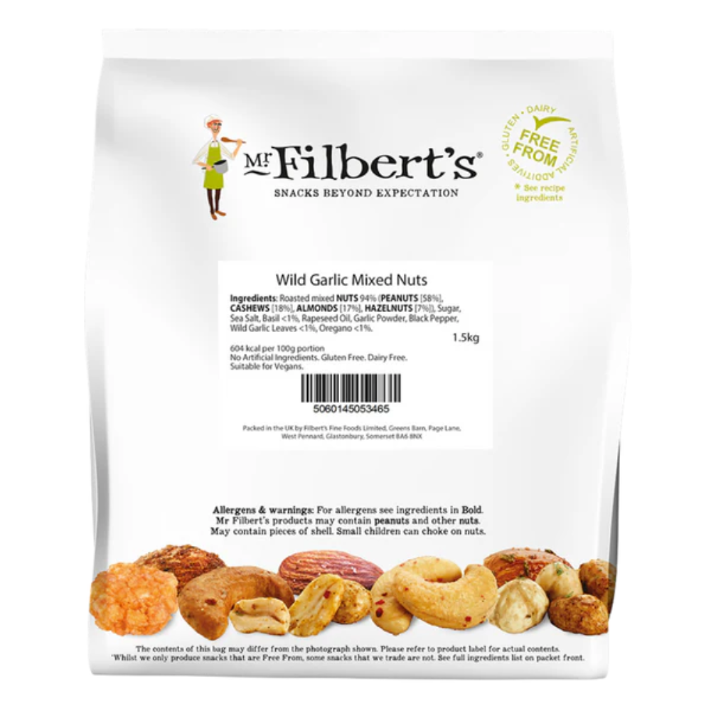 MR FILBERTS WILD GARLIC MIXED NUTS 1.5 KG