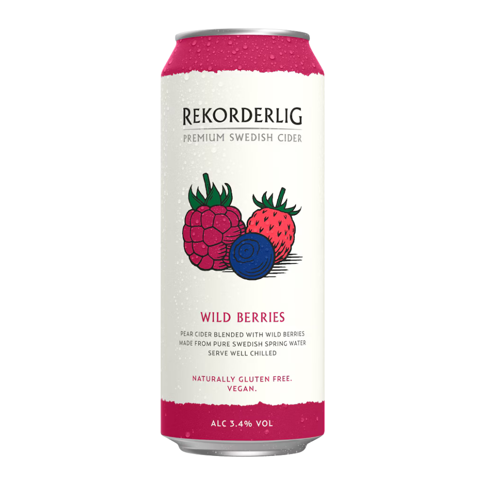 REKORDERLIG WILD BERRIES CANS 12 X 500ML