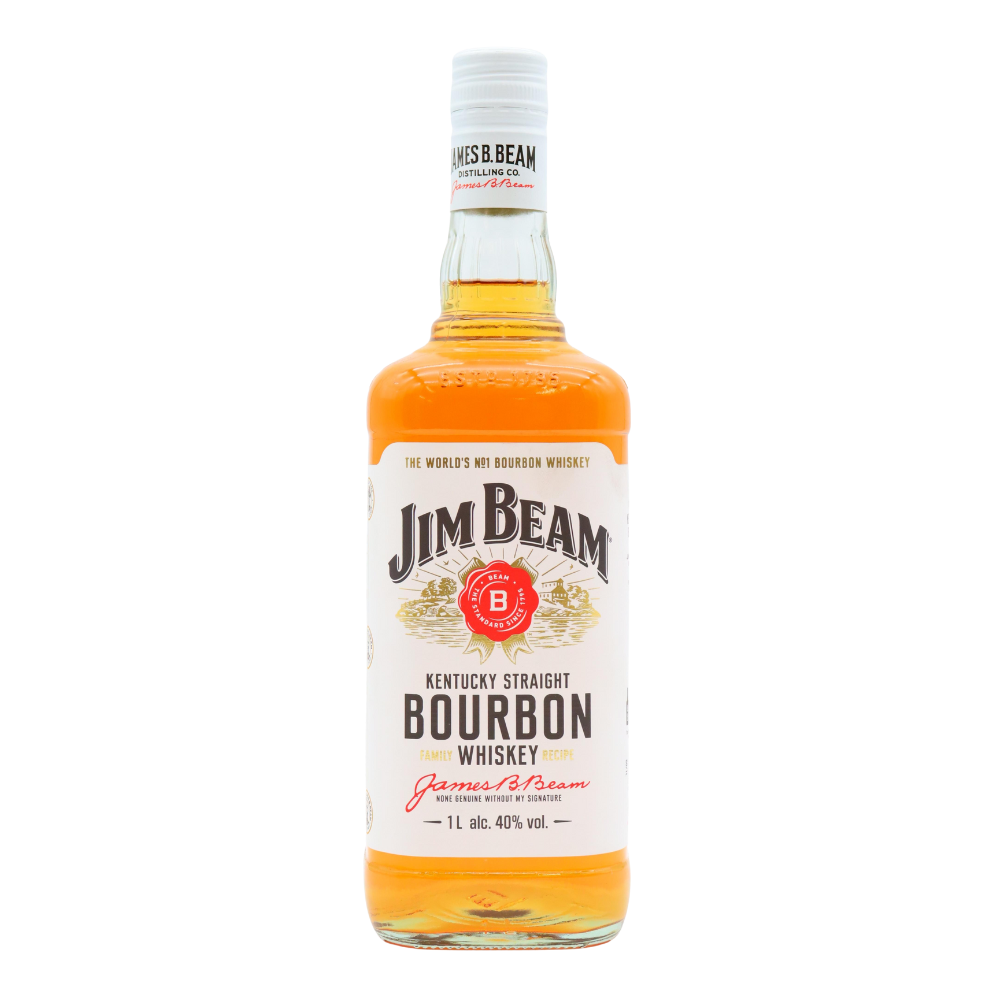 JIM BEAM WHITE LABEL 1 LTR
