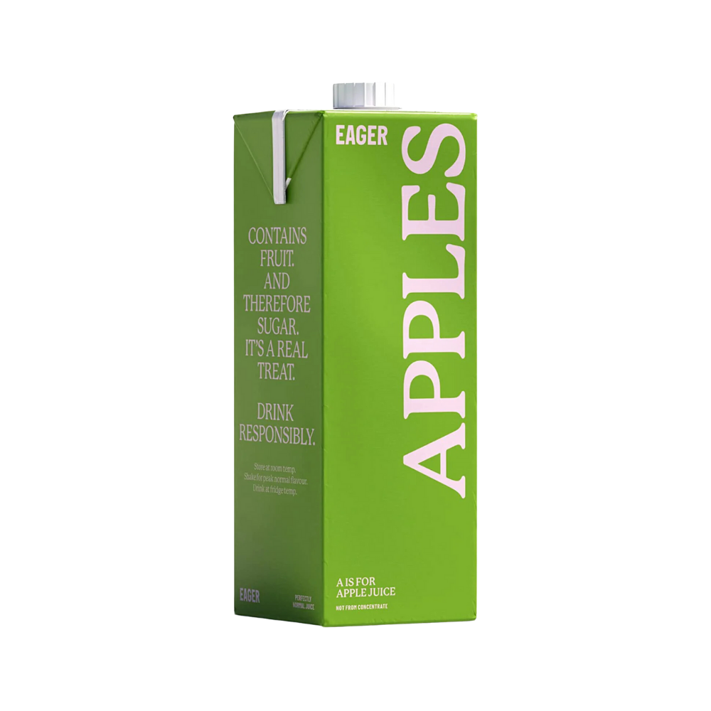 EAGER CLOUDY PRESSED APPLE JUICE 8 X 1L