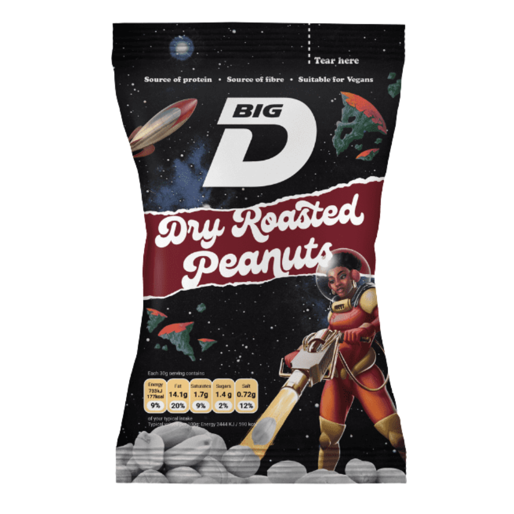 BIG D DRY ROAST PEANUTS CARD 50 GM
