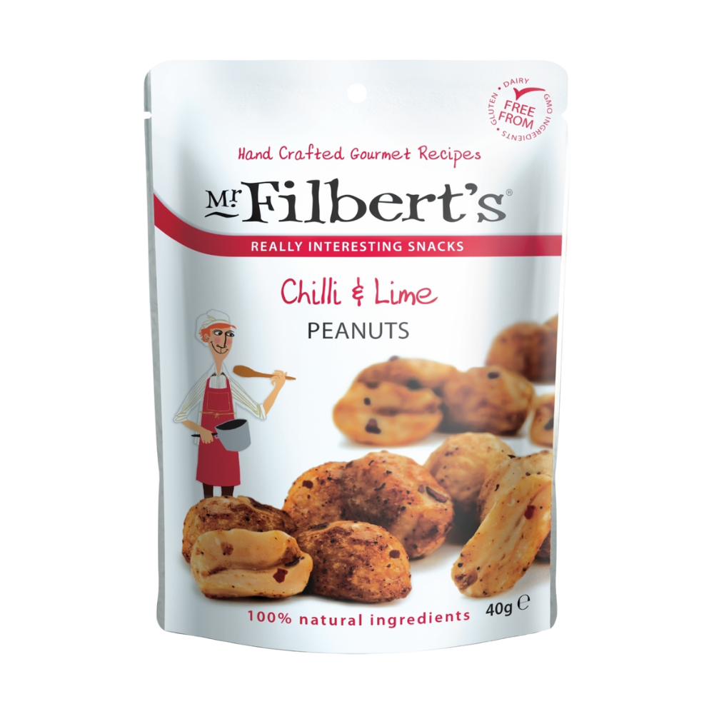 MR FILBERTS CHILLI & LIME PEANUTS 40 GM