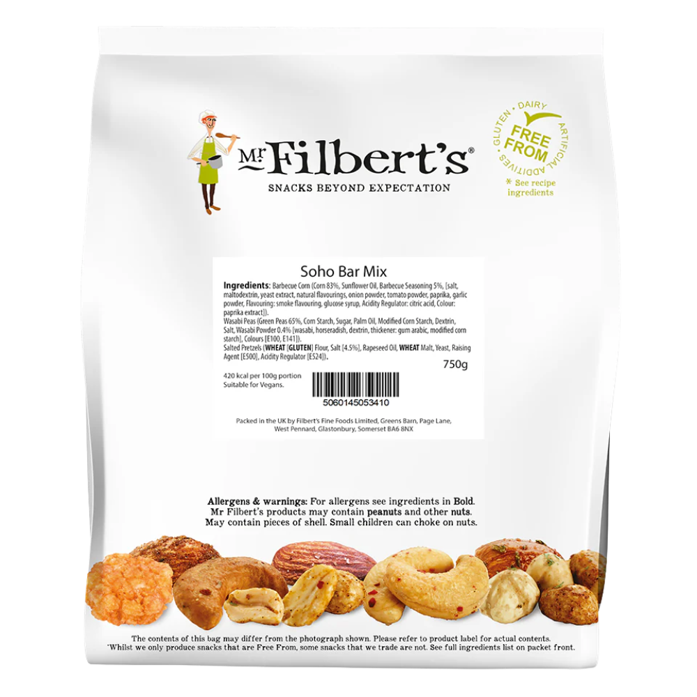 MR FILBERTS SOHO BAR MIX 750 G