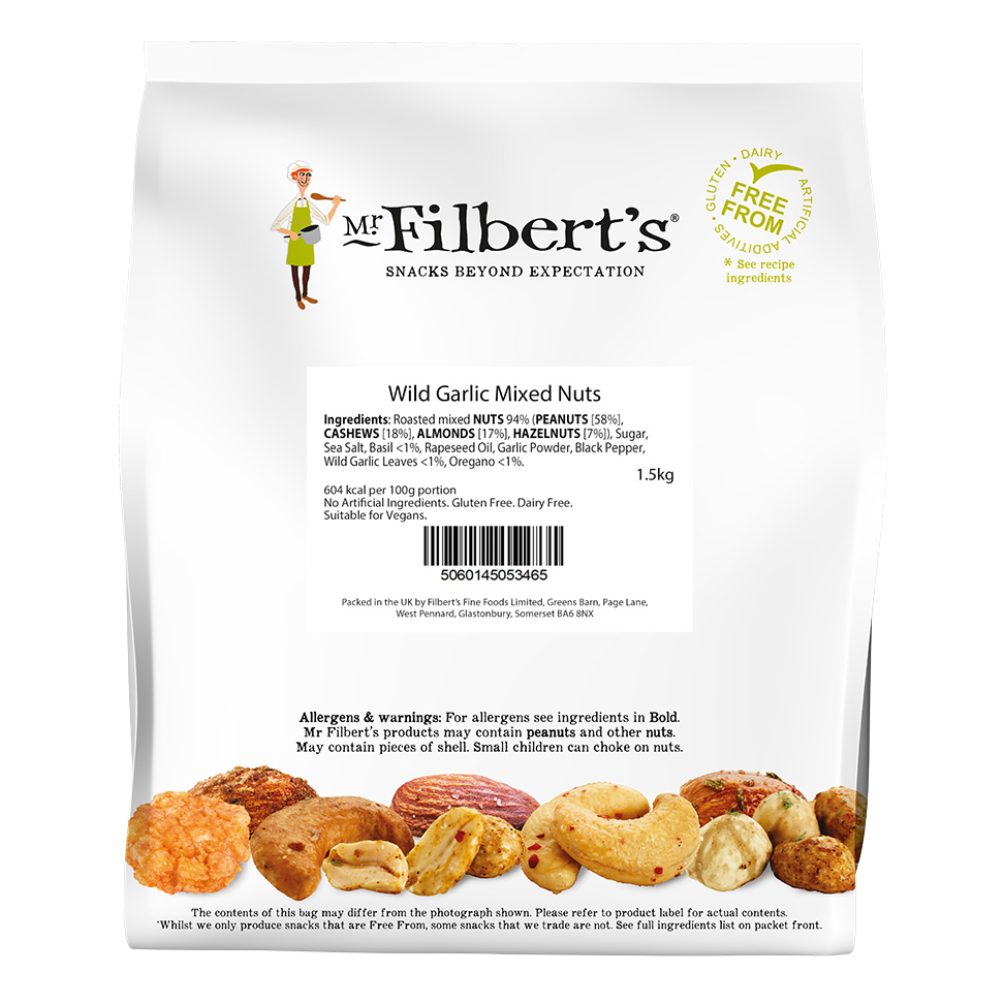 MR FILBERTS WILD GARLIC MIXED NUTS 1.5 KG