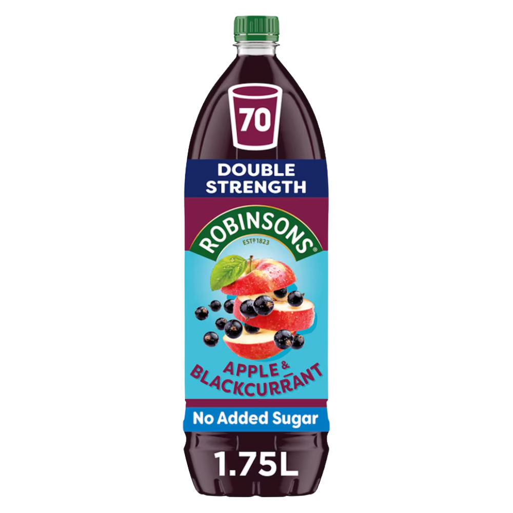 ROBINSONS SQUASH DC APPLE & BLACK 6 X 1.75L