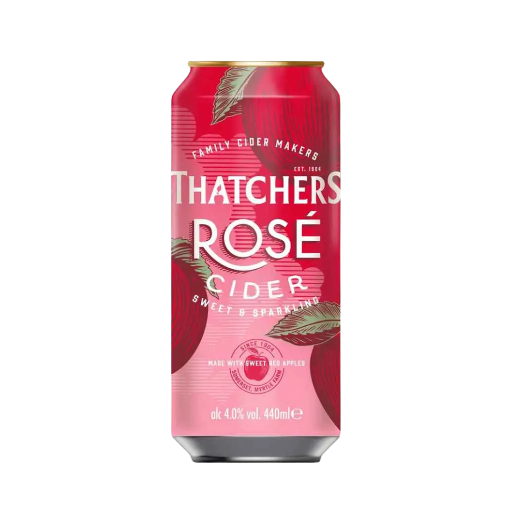 THATCHERS ROSE CIDER CANS 24 X 440ML