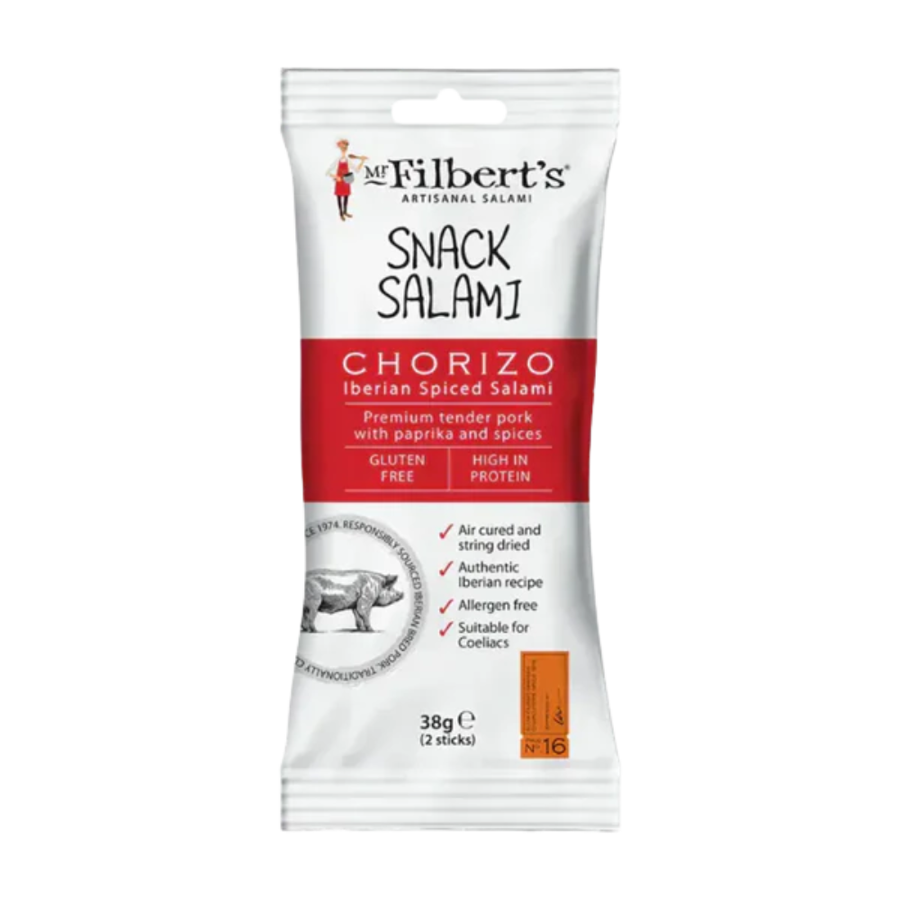 MR FILBERTS PORK SALAMI CHORIZO 15 X 38G