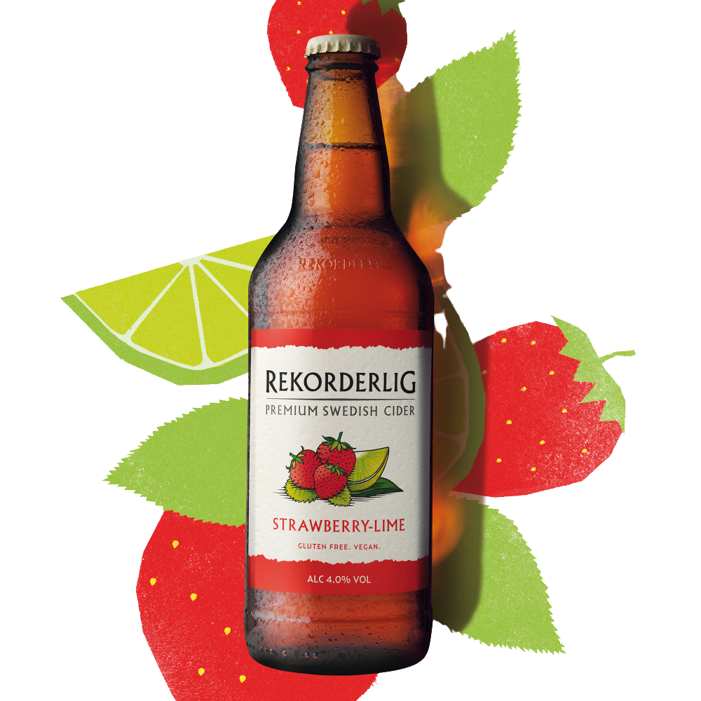 REKORDERLIG STRAWBERRY & LIME CIDER NRB 15 X 500ML
