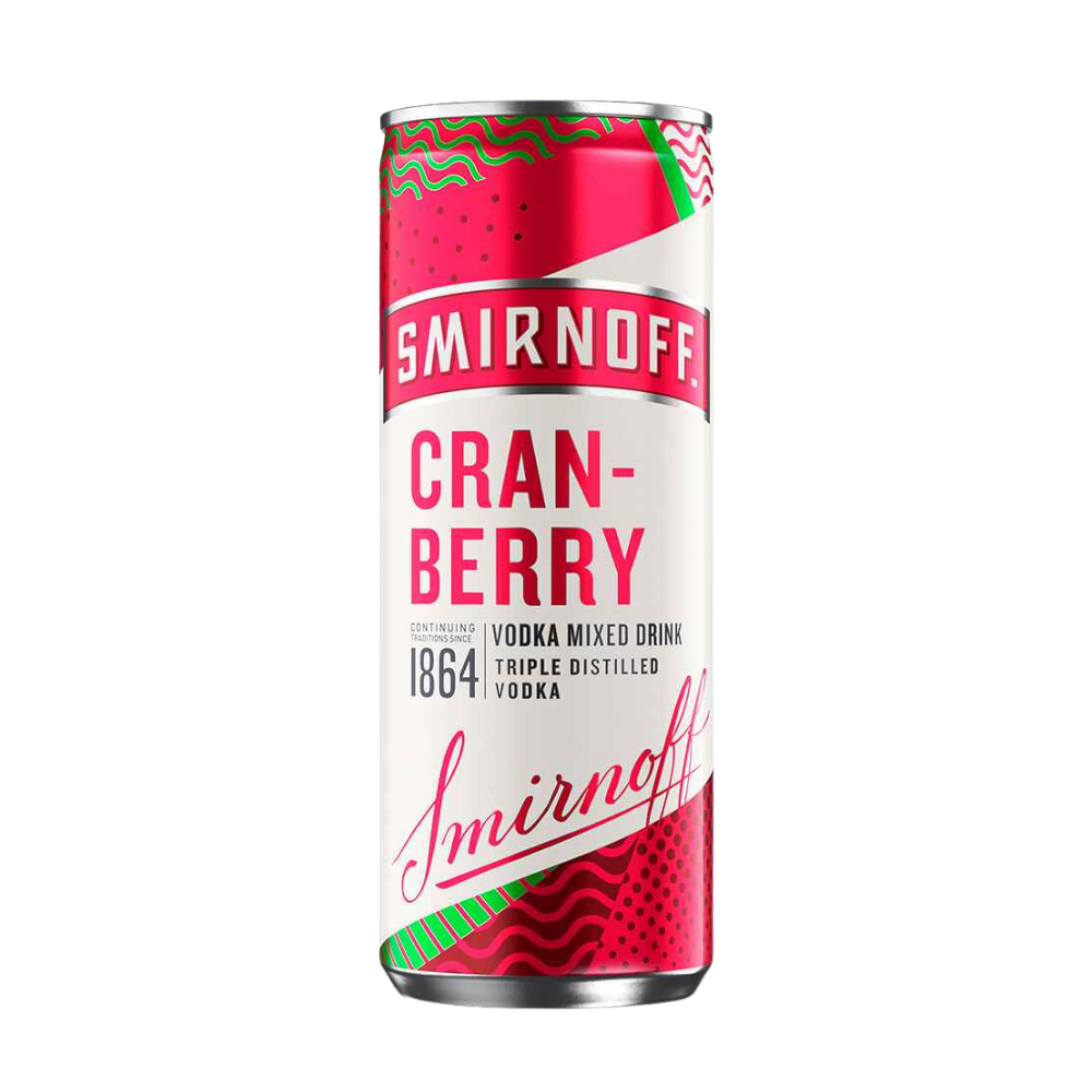 SMIRNOFF & CRANBERRY CANS 5% 250 ML