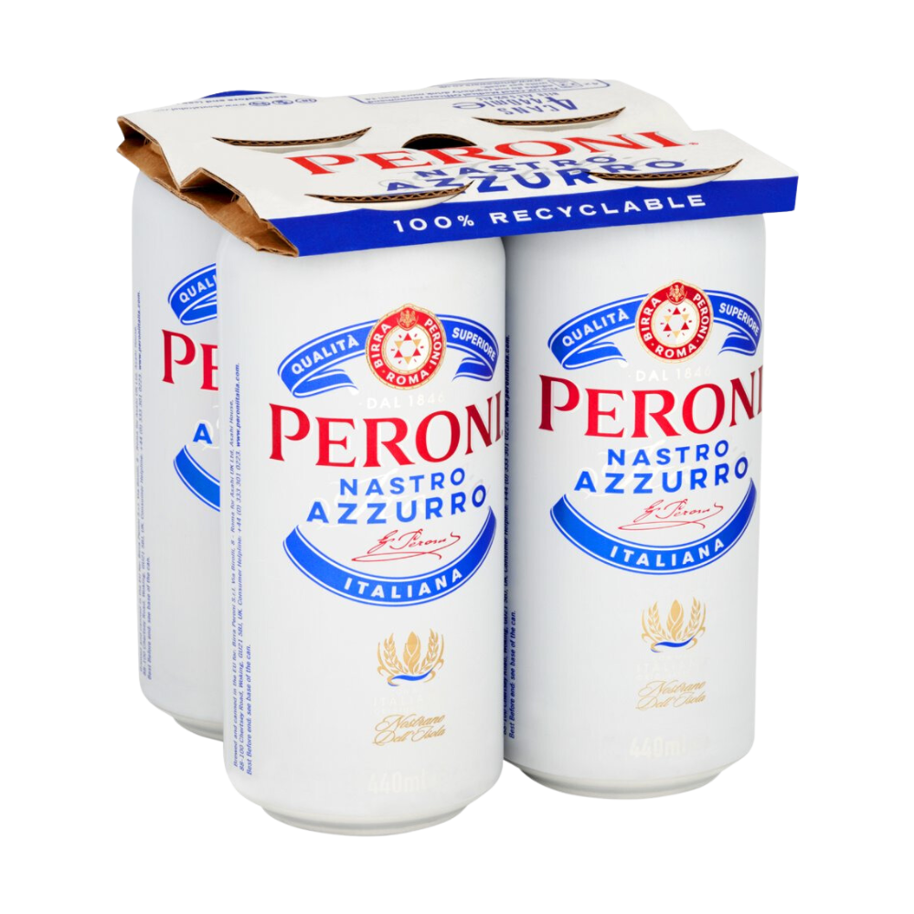 PERONI NASTRO AZZURRO CAN (4-PACK) 440 ML (6 x 4-PACK)