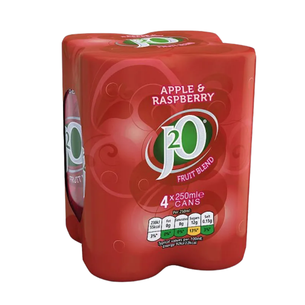J20 APPLE & RASPBERRY 250 ML CAN 4 PACK