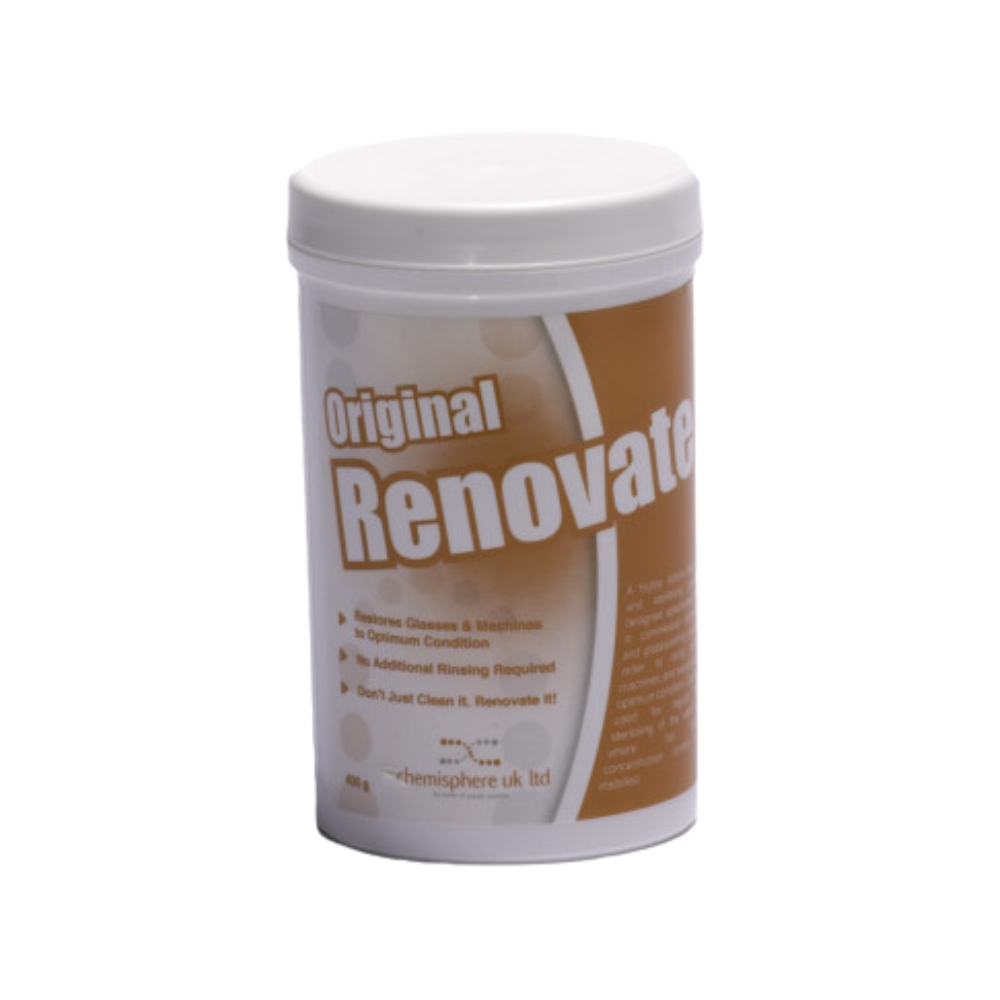 RENOVATE GLASSWASH 400 GM