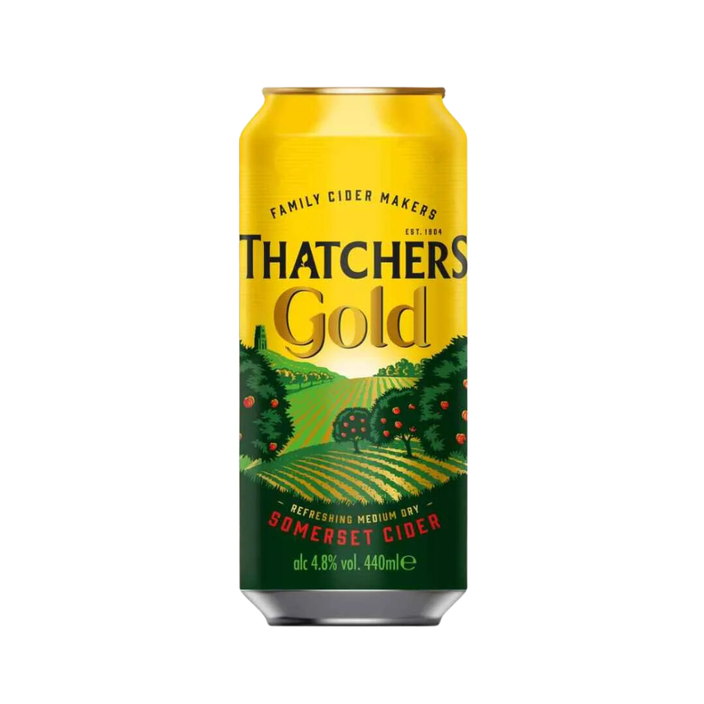 THATCHERS GOLD CIDER 440 ML CAN 4 PACK