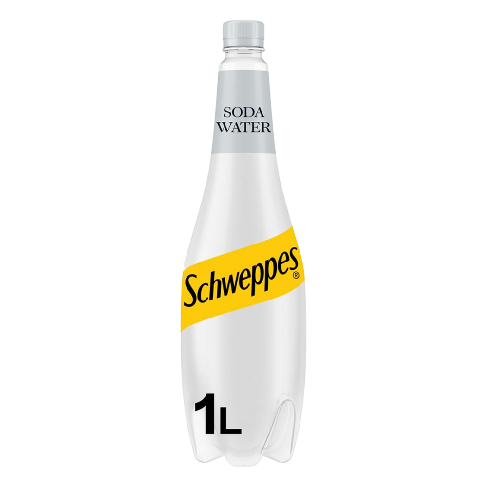 SCHWEPPES SODA WATER PET 1 LTR