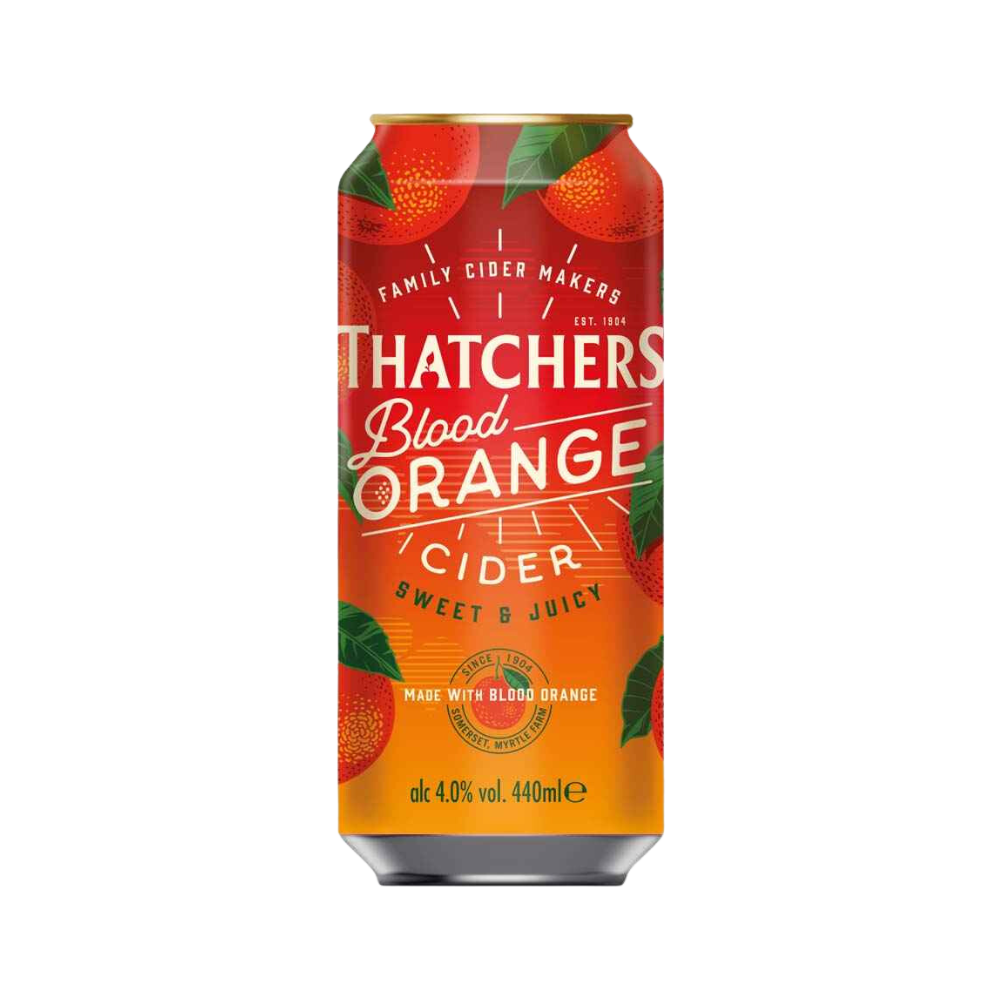 THATCHERS BLOOD ORANGE CIDER CAN 4 PACK
