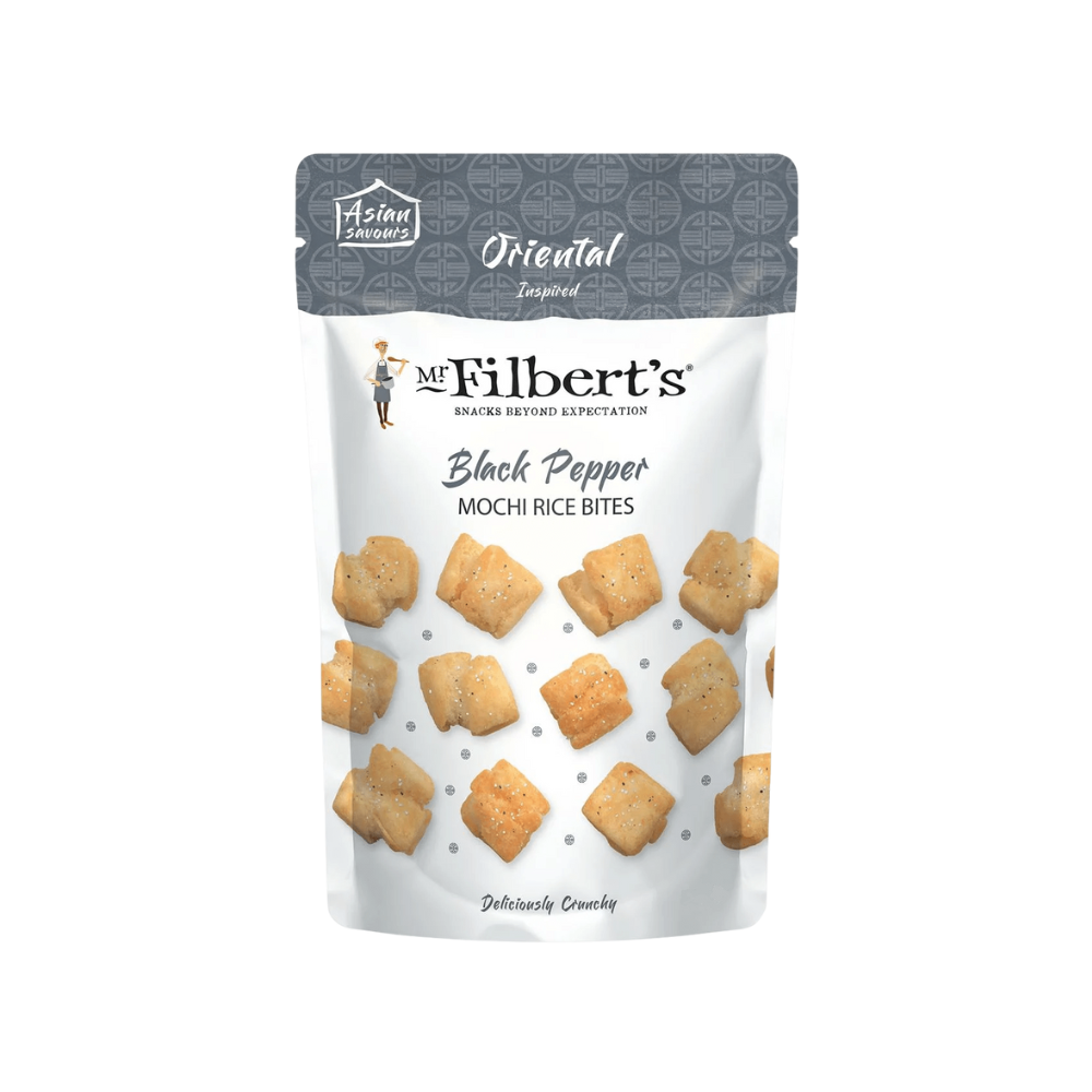 MR FILBERTS BLACK PEPPER  MOCHI RICE BITES