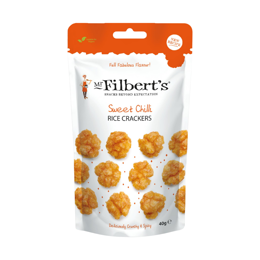 MR FILBERTS SWEET CHILLI RICE CRACKERS 40 GM