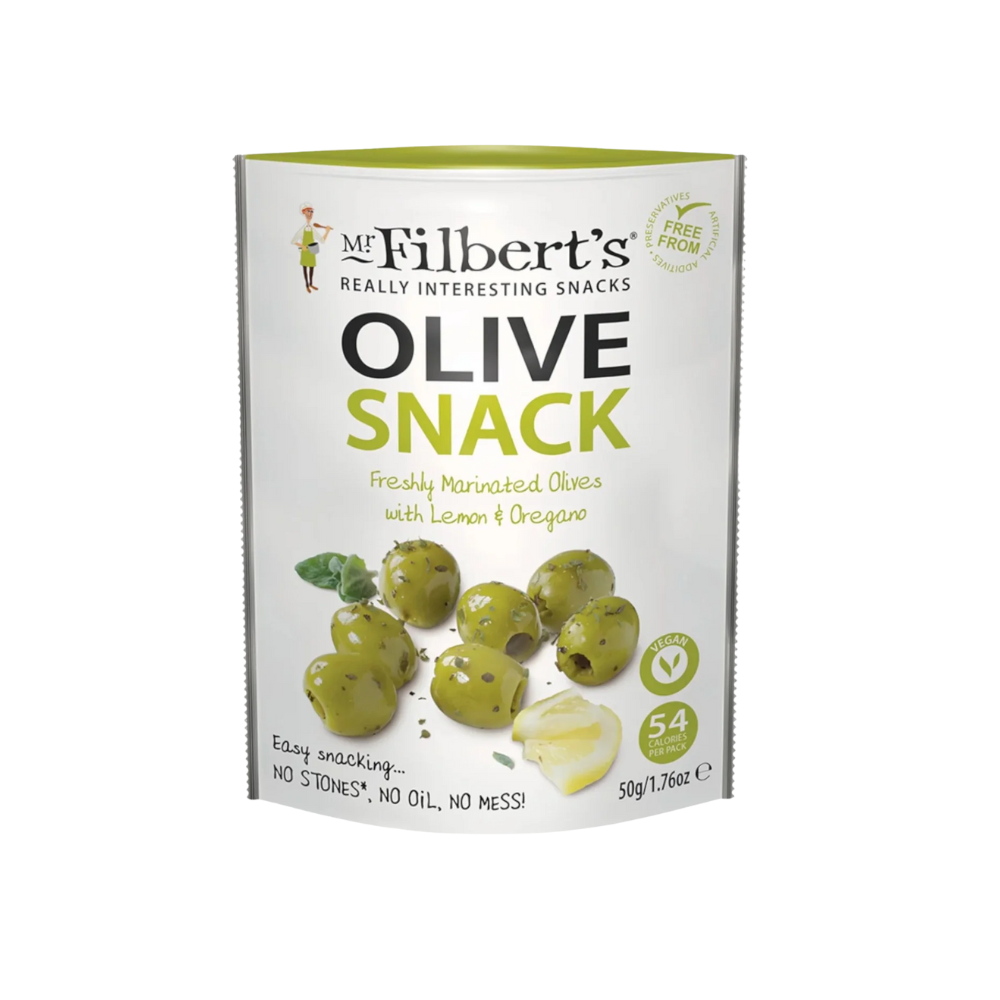 MR FILBERTS GREEN OLIVES LEMON & OREGANO 50 G