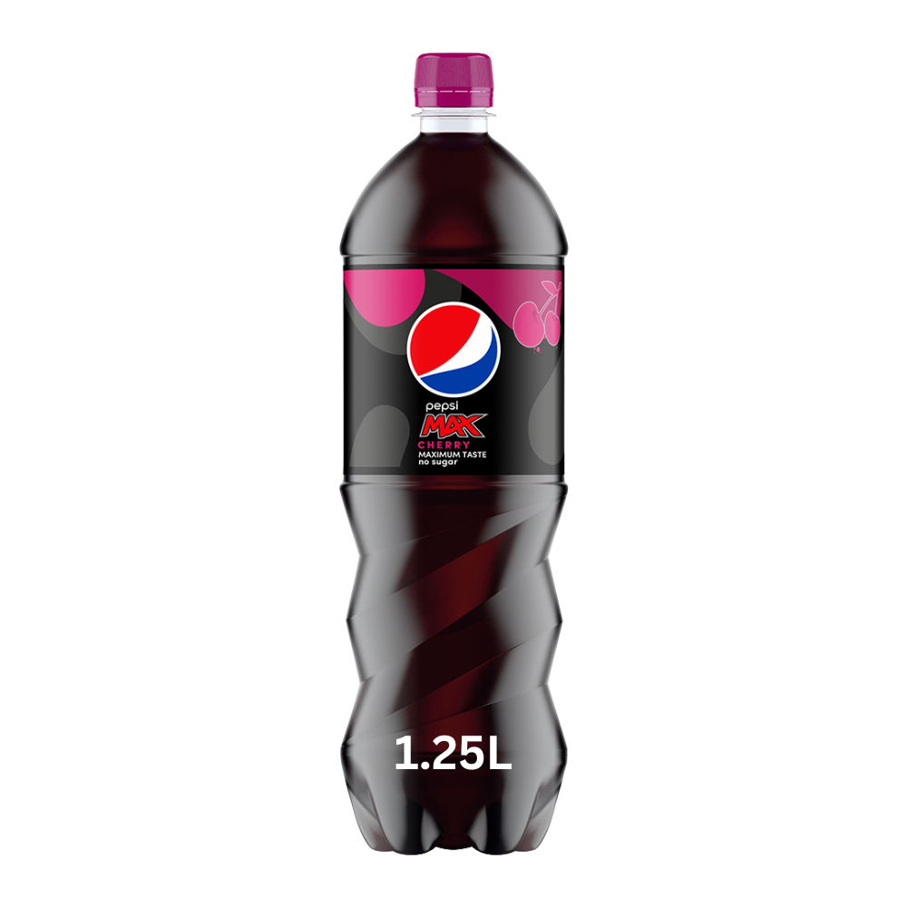 PEPSI MAX CHERRY PET 1.25 LTR