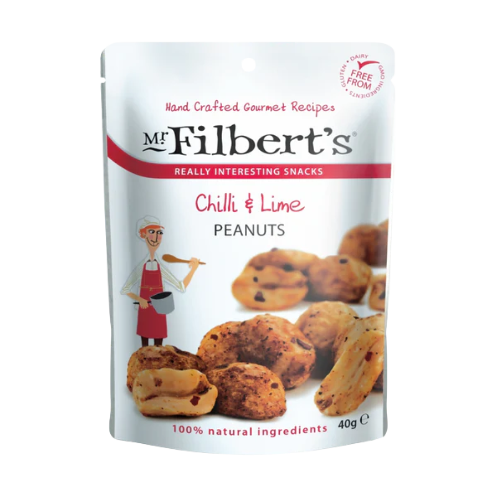 MR FILBERTS CHILLI & LIME PEANUTS 20 X 40G