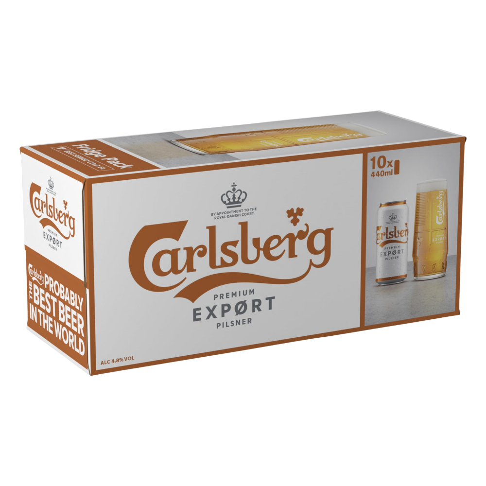 CARLSBERG EXPORT LAGER (440 ML) CAN 10 PK