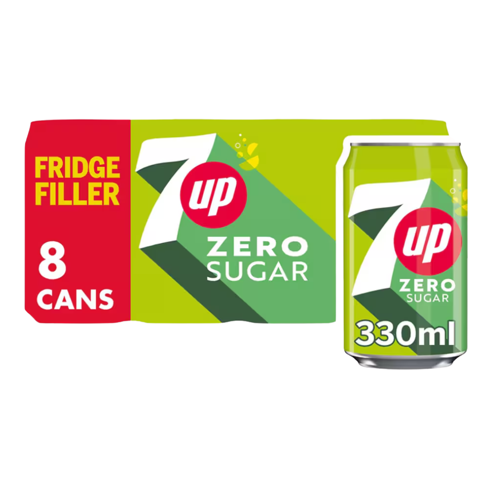 7UP ZERO (330ML) CAN 8 PACK